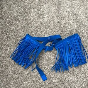 IVY PARK Vibrant Blue Fringe Belt